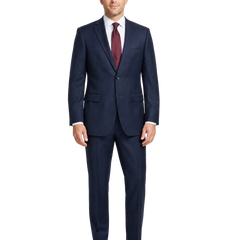 Bellucci By Steven Land Navy Blue  Wool Regular Fit Notch Lapel 2-Piece Suit - The Suit Depot