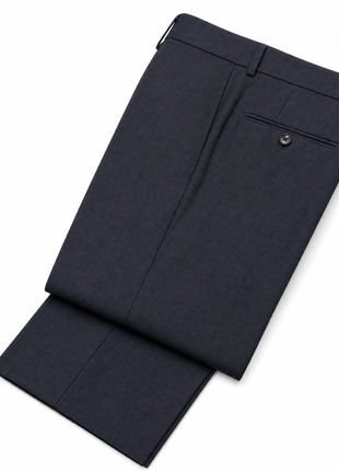 Armani Collezioni Solid Midnight Blue Modern Fit Notch Lapel 3-Piece Wool Suit 34R