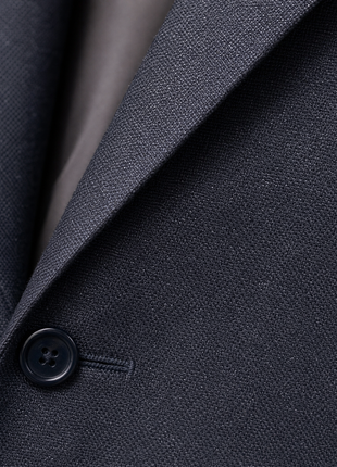 Canali Travel Dark Navy Fine Textured Weave Classic Fit Notch Lapel 2-Button Wool Sport Coat 48R