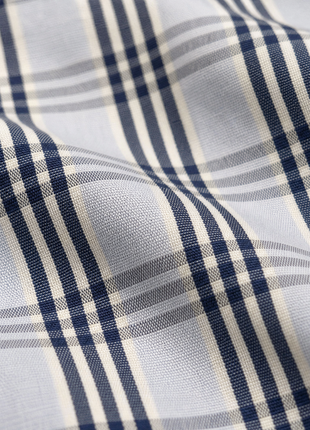 Ferrecci Light Blue Plaid Slim Fit Spread Collar Cotton Dress Shirt