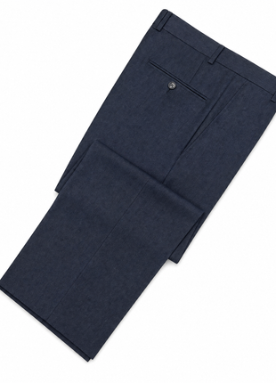 Pal Zileri Blue Textured Notch Lapel Classic Fit 2-button Wool Suit - 42L
