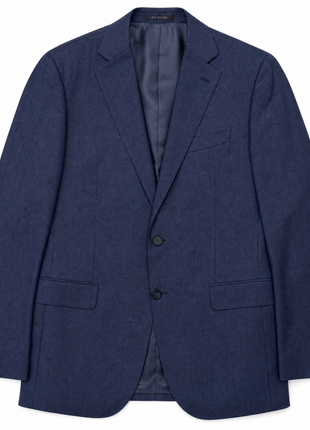 Pal Zileri Blue Textured Notch Lapel Classic Fit 2-button Wool Suit - 42L