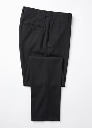 Mazara Mens Solid Black Slim Fit Double Breasted Wool Blend Suit