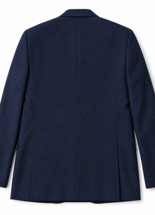 Tovaglia Mens Medium Blue Weave Notch Lapel Wool Silk Blend 2-Button Suit