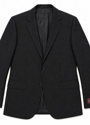 Sartoria Mazara Mens Black Weave Slim Fit 100% Wool Blazer Sportcoat