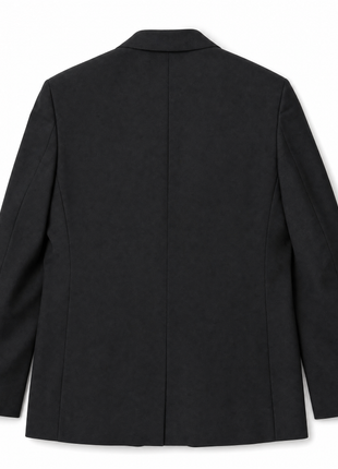 Sartoria Mazara Mens Black Weave Slim Fit 100% Wool Blazer Sportcoat