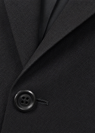 Sartoria Mazara Mens Black Weave Slim Fit 100% Wool Blazer Sportcoat