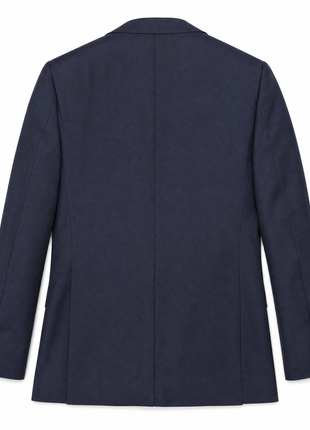 Mazara Mens Solid Navy Slim Fit Notch Lapel Wool Cashmere Blend 2-Button Suit
