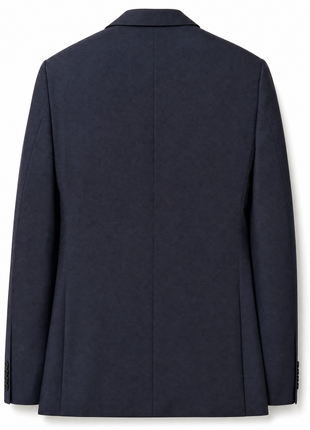 Tovaglia Mens Solid Navy Slim Fit Double Breasted Wool Cashmere Blend Suit