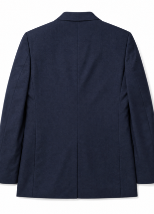 Tovaglia Mens Dark Navy Tonal Check Slim Fit  Notch Lapel Wool 2-Button Suit