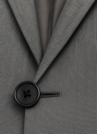 Class Roberto Cavalli Mens Gray Birdseye Notch Lapel Classic Fit 2-button Wool Blend Suit - 44L