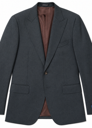 Tovaglia Mens Solid Dark Green Slim Fit Peak Lapel Wool 3 Piece Suit