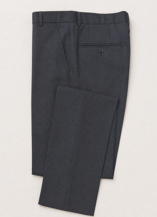 Tovaglia Slim Fit Solid Black Tonal Plaid Wool Dress Pants