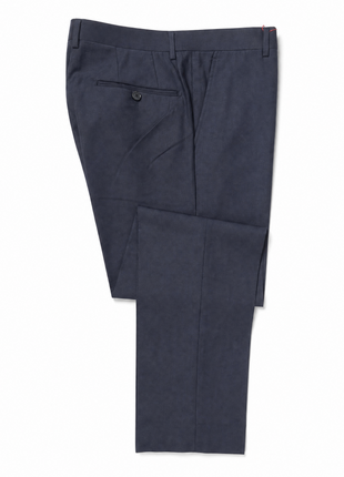 Tovaglia Slim Fit Solid Navy Wool Cashmere Blend Dress Pants