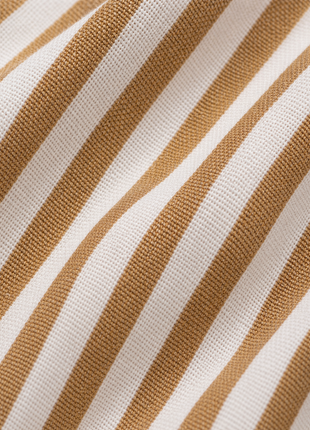 Steven Land Brown Bengal Stripe Cutaway Collar Barrel Cuff Cotton Dress Shirt