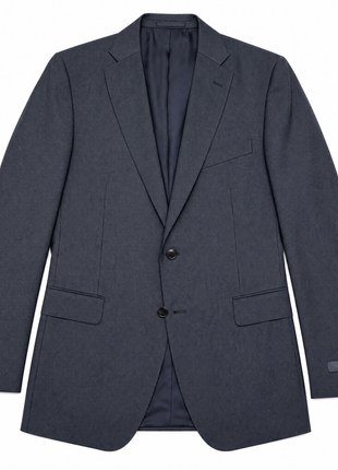 Pal Zileri Mens Dark Charcoal Striped Herringbone Notch Lapel Classic Fit 2-button Wool Suit - 44R