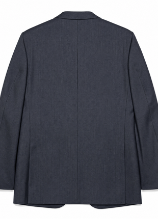 Pal Zileri Mens Dark Charcoal Striped Herringbone Notch Lapel Classic Fit 2-button Wool Suit - 44R