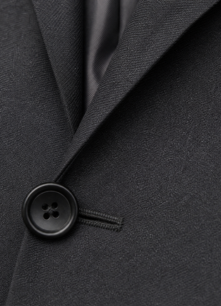 Pal Zileri Mens Solid Dark Charcoal Notch Lapel Slim Fit 2-button Wool Suit - 42R