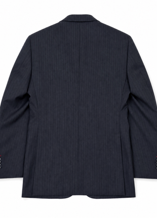 Isaia Mens Dark Blue Shadow Stripe Notch Lapel Classic Fit 2-button Wool Suit - 38R