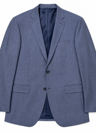 Ralph Lauren Mens Light Blue Textured Notch Lapel Slim Fit 2-button Angelico Wool Suit - 42L