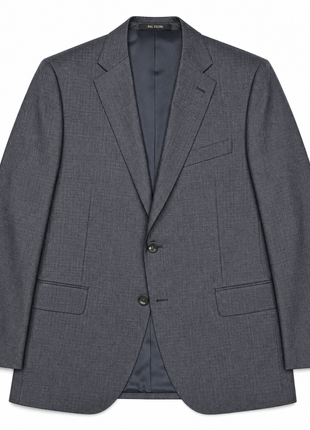 Pal Zileri Mens Gray Micro Check Notch Lapel Classic Fit 2-button Wool Suit - 44R