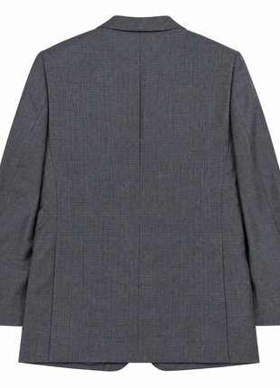 Pal Zileri Mens Gray Micro Check Notch Lapel Classic Fit 2-button Wool Suit - 44R