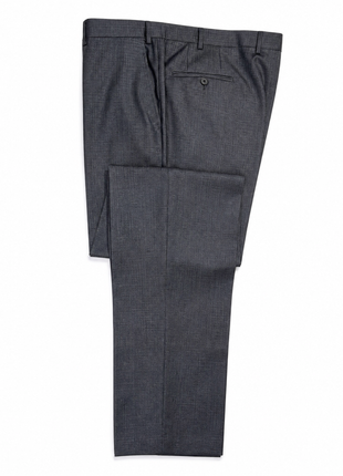 Pal Zileri Mens Gray Micro Check Notch Lapel Classic Fit 2-button Wool Suit - 44R
