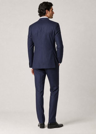 Pal Zileri Mens Navy Pinstripe Notch Lapel Classic Fit 2-button Wool Suit - 38S