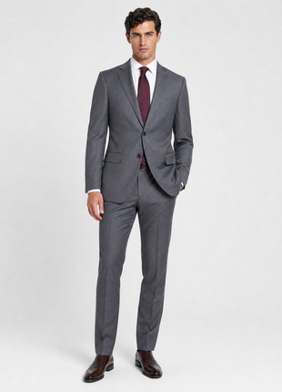 Pal Zileri Mens Gray Pinstripe Notch Lapel Classic Fit 2-button Wool Suit - 40R