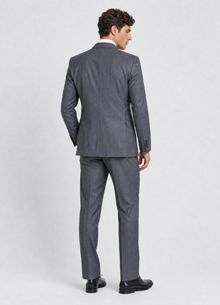 Pal Zileri Mens Gray Pinstripe Notch Lapel Classic Fit 2-button Wool Suit - 40R