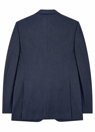 Isaia Mens Dark Blue Micro Shadow Stripe Notch Lapel Classic Fit 2-Button Wool Suit - 42R