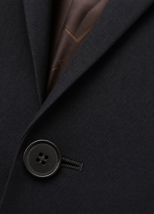 Versace 1969 Abbigliamento Sportivo SRL Mens Solid Black Notch Lapel Classic Fit 2-button Stretch Suit - 40R