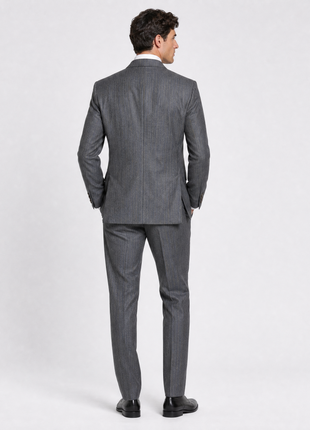 Sartoria Partenopea Mens Gray Pinstripe Notch Lapel Classic Fit 3-button Wool Suit - 42R