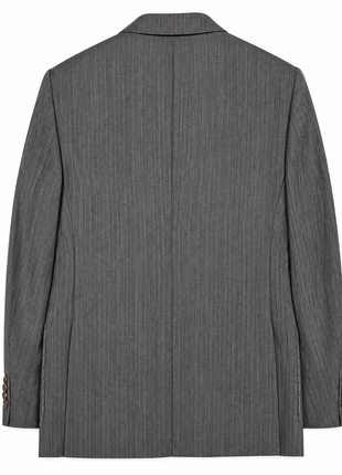 Sartoria Partenopea Mens Gray Pinstripe Notch Lapel Classic Fit 3-button Wool Suit - 42R