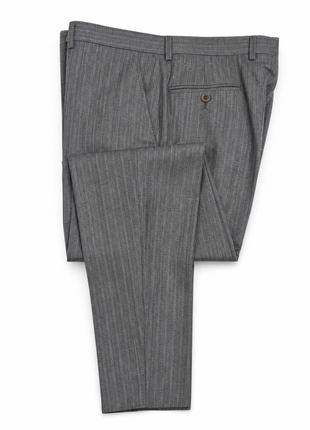 Sartoria Partenopea Mens Gray Pinstripe Notch Lapel Classic Fit 3-button Wool Suit - 42R