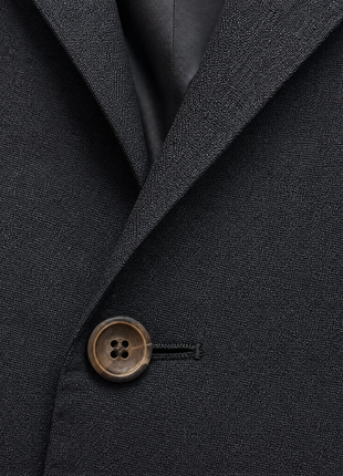 Sartoria Partenopea Mens Charcoal Gray Weave Wide Notch Lapel Classic Fit 3-button Wool Suit - 52R
