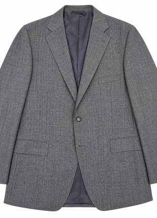 Sartoria Tosi Mens Gray Nailhead Weave Notch Lapel Classic Fit 2-Button Wool Suit - 48L