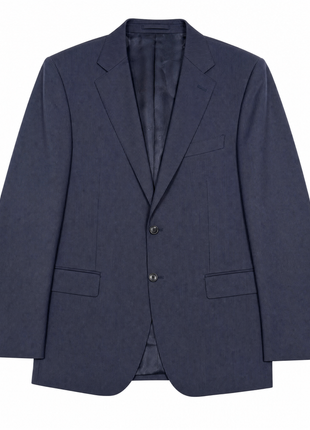 Roberto Cavalli Mens Blue Tonal Pinstripe Notch Lapel Classic Fit 2-button Wool Suit - 46R