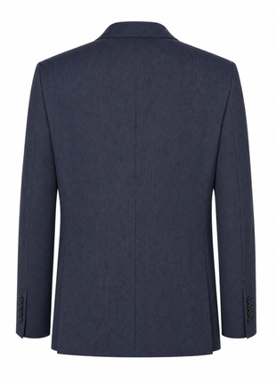 Roberto Cavalli Mens Blue Tonal Pinstripe Notch Lapel Classic Fit 2-button Wool Suit - 46R