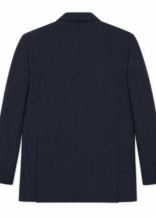 Burberry London Mens Solid Dark Blue Narrow Notch Lapel Slim Fit 2-Button Wool Suit - 44L