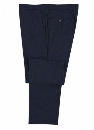 Burberry London Mens Solid Dark Blue Narrow Notch Lapel Slim Fit 2-Button Wool Suit - 44L
