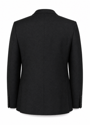 Profile Black Solid Black Satin Notch Lapel Slim Fit 2-Button Tuxedo - 40R