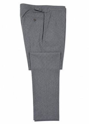 Polo Ralph Lauren Mens Gray Pinstriped Notch Lapel Custom Fit 3-Piece Wool Suit - 38R