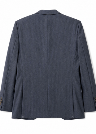 Polo Ralph Lauren Mens Gray Pinstriped Notch Lapel Slim Fit 2-Button Wool Suit - 38R