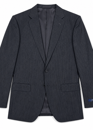 Polo Ralph Lauren Mens Dark Gray Pinstriped Notch Lapel Slim Fit 3-Piece Wool Suit - 38R