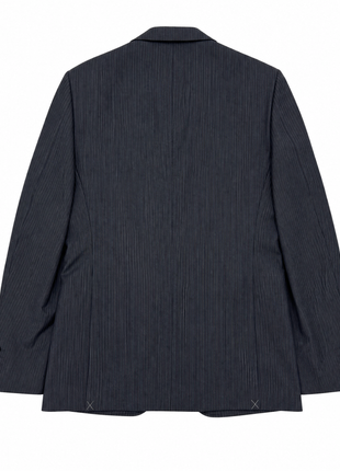 Polo Ralph Lauren Mens Dark Gray Pinstriped Notch Lapel Slim Fit 3-Piece Wool Suit - 38R