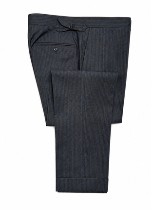 Polo Ralph Lauren Mens Dark Gray Pinstriped Notch Lapel Slim Fit 3-Piece Wool Suit - 38R