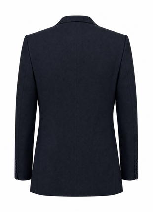 Zarconi Black Tonal Stripe Classic Fit Peak Lapel Wool 2-Button Suit 38R