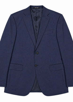 Roberto Cavalli Navy Pinstripe Notch Lapel Comfort fit 2-Button Wool Suit 42R