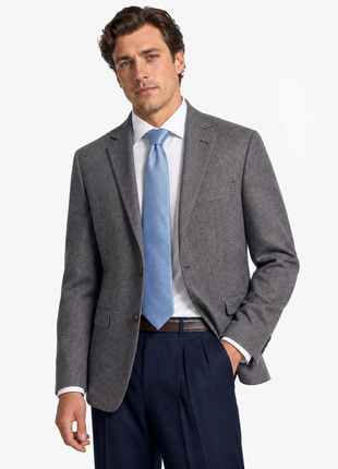 Luigi Baldo Brown Herringbone Notch Lapel Slim Fit 2-Button Cashmere Sport Coat